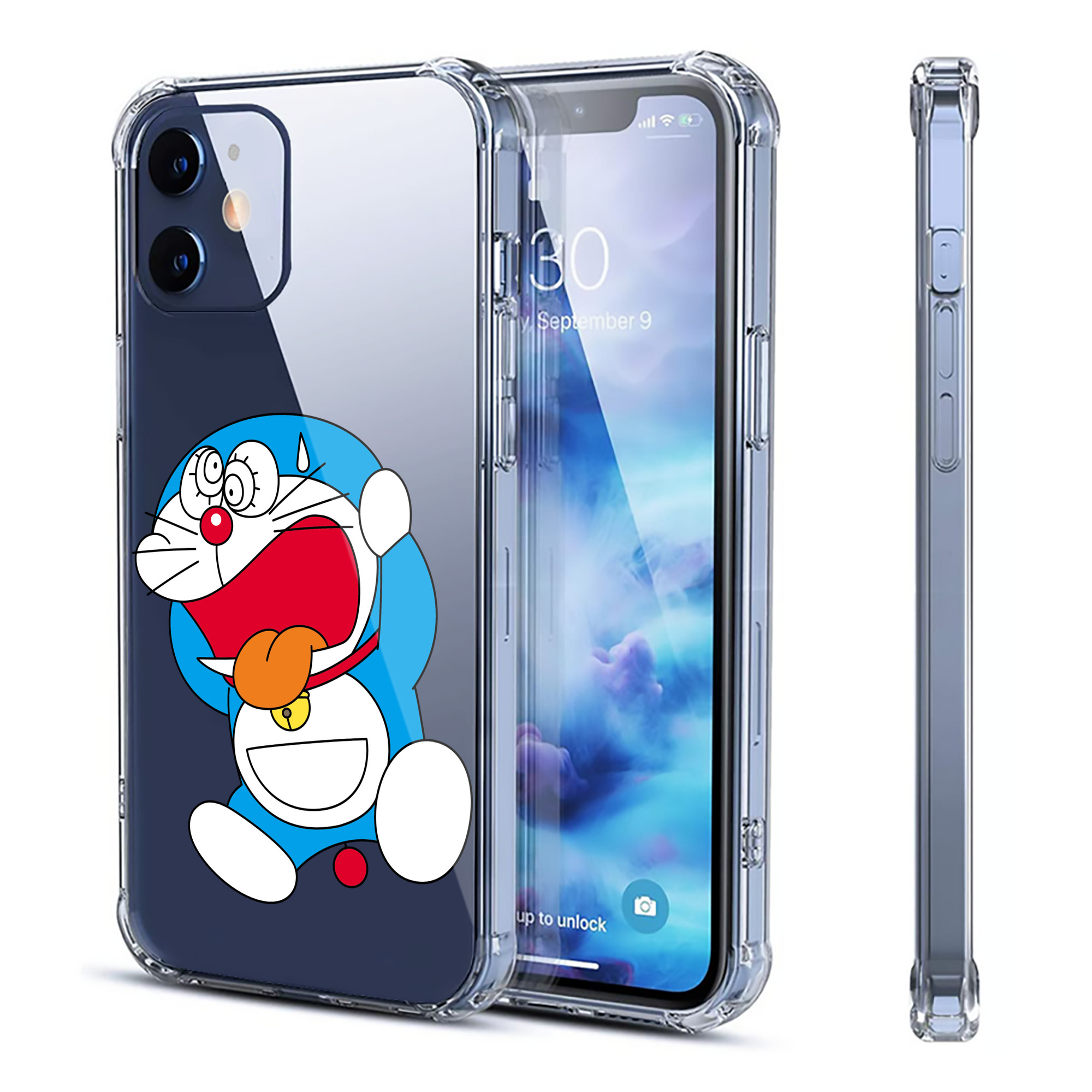（画像用） ドラえもん Doraemon 【iPhone 12シリーズ対応】透明スマホケース（クリアソフトケース）